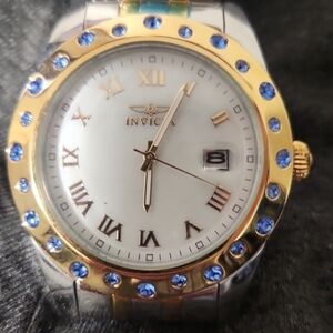 Invicta Angel Silver Watch with Gold Detail